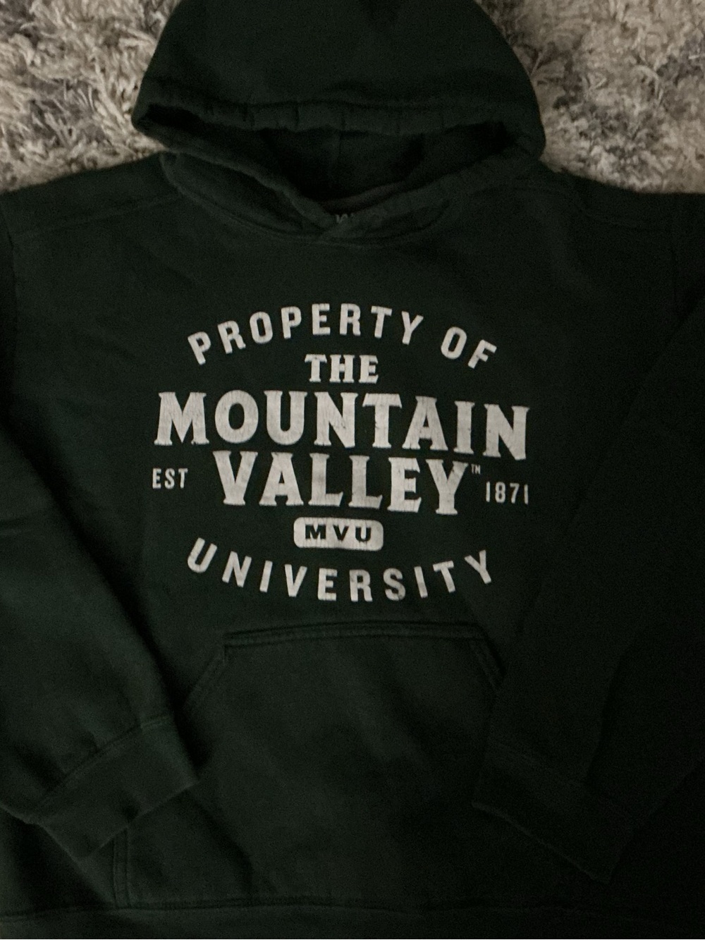 Mountain Valley University MVU Gildan Black Hoodie (YM)